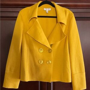 Stylish Mustard Double-Breasted Blazer